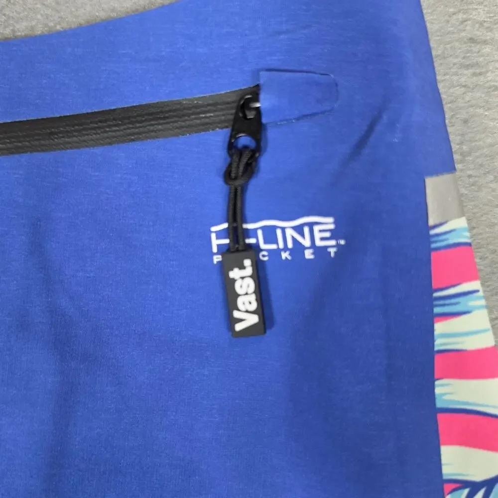 Vast Titanium Series Men's Board Shorts Size 32 Pink Blue Tropical Floral Swim T